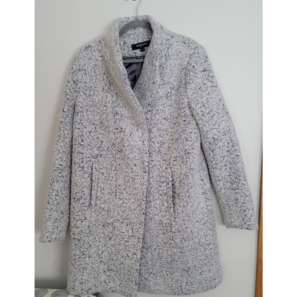 Kenneth Cole Double Breasted Wool Coat Women's Size Large - Picture 2 of 6